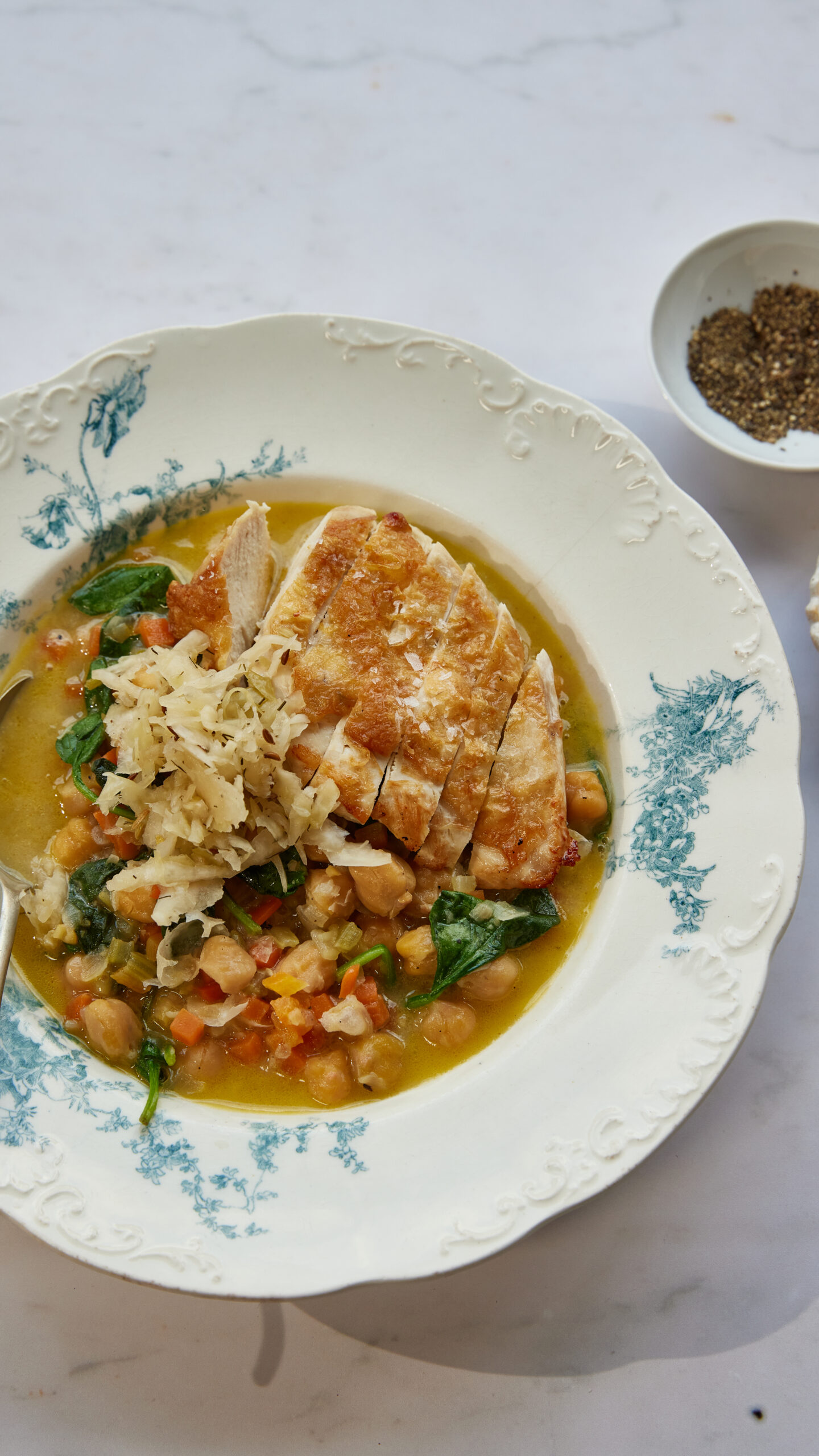 High Protein Cheesy Chickpeas