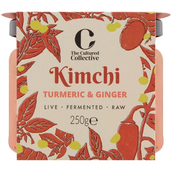Glass jar of Turmeric & Ginger Kimchi by The Cultured Collective
